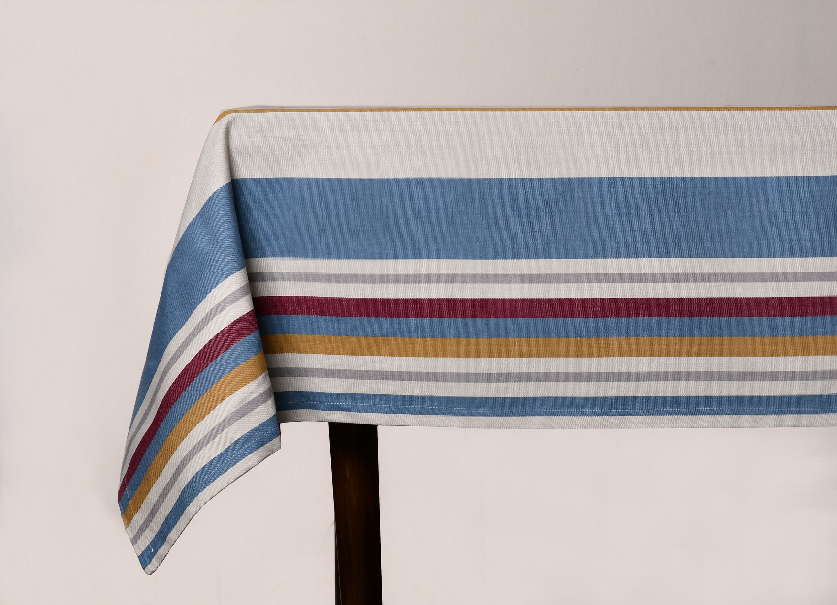 Stripe Table Cover – Multicolor Striped Woven Cotton