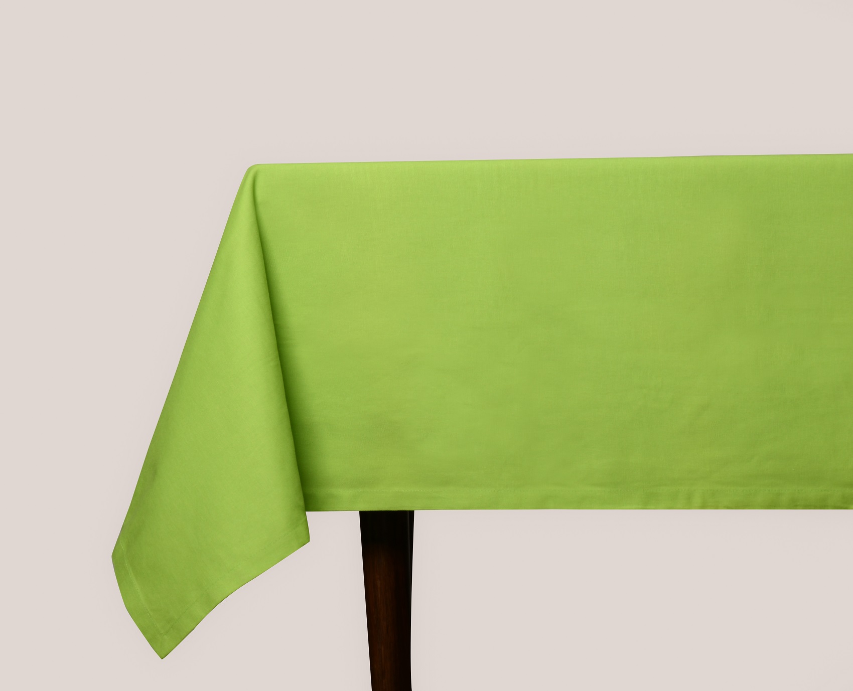 Table Cover  – Parrot Green Solid Woven Cotton