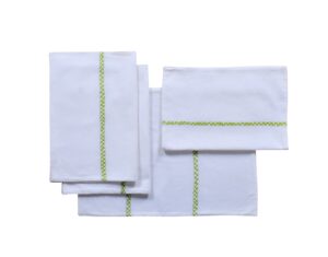 Table placemat – White with Green Cross-stich Cotton Placemats Set of 6