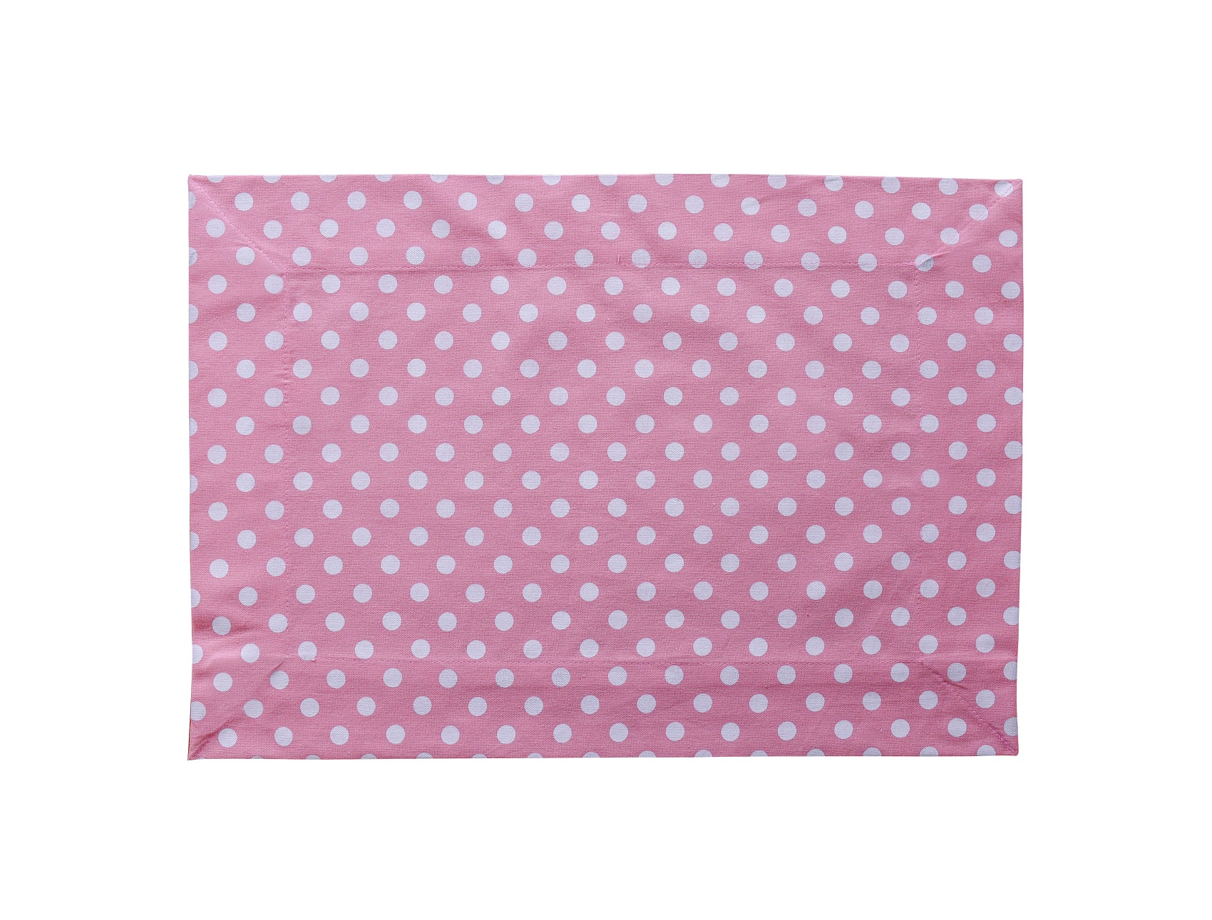 Table placemat – Baby Pink Polka Dots Woven Cotton Placemats Set of 6