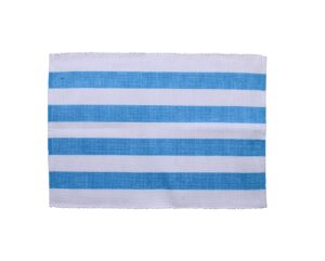 Table placemat – Blue White Striped  Ribbed Cotton Placemats Set of 6