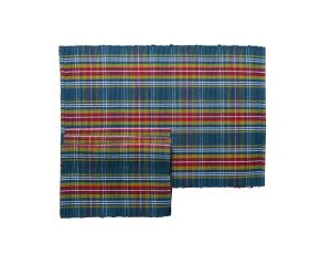 Table placemat – Green Red Blue Chcked Ribbed Cotton Placemats Set of 6