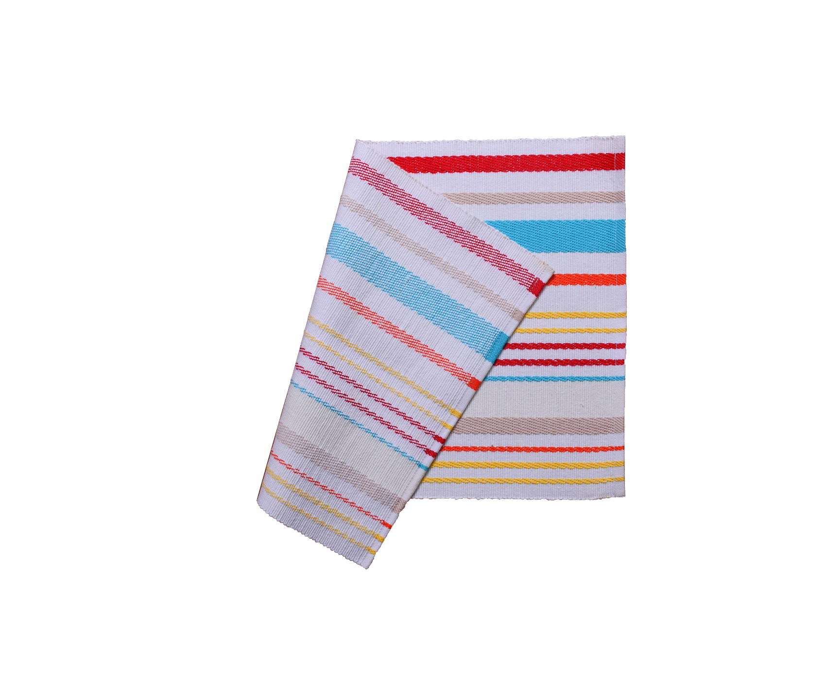 Table placemat – Multicolor Striped Ribbed Cotton Placemats Set of 6