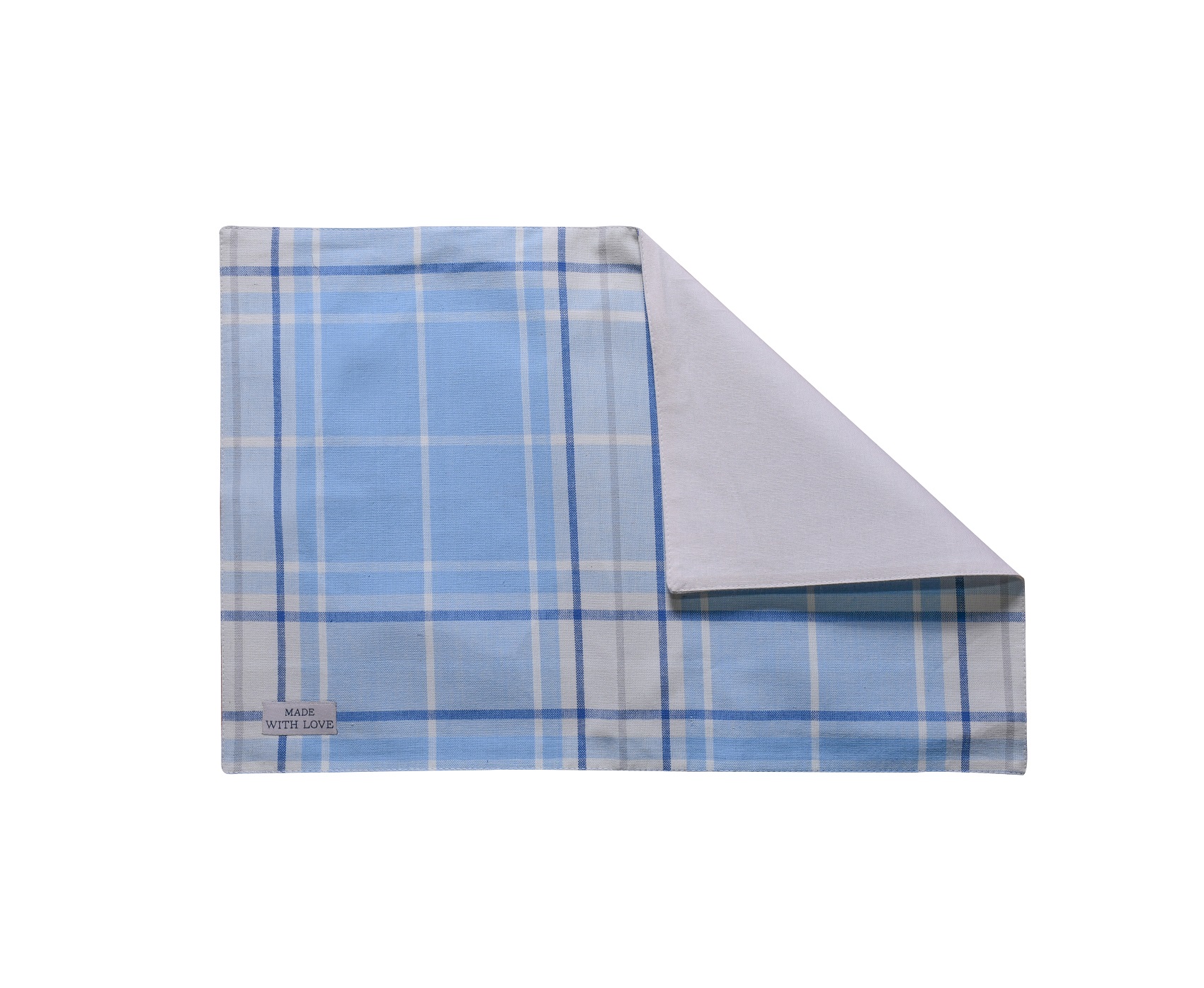 Table placemat – Shades Of Blue Checked Cotton Placemats Set of 6