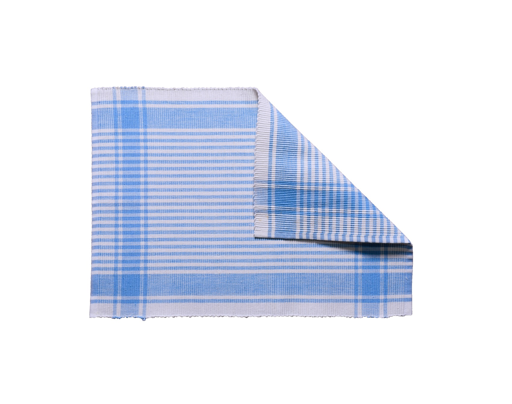 Table placemat – Blue White Checked Woven Cotton Placemats Set of 6