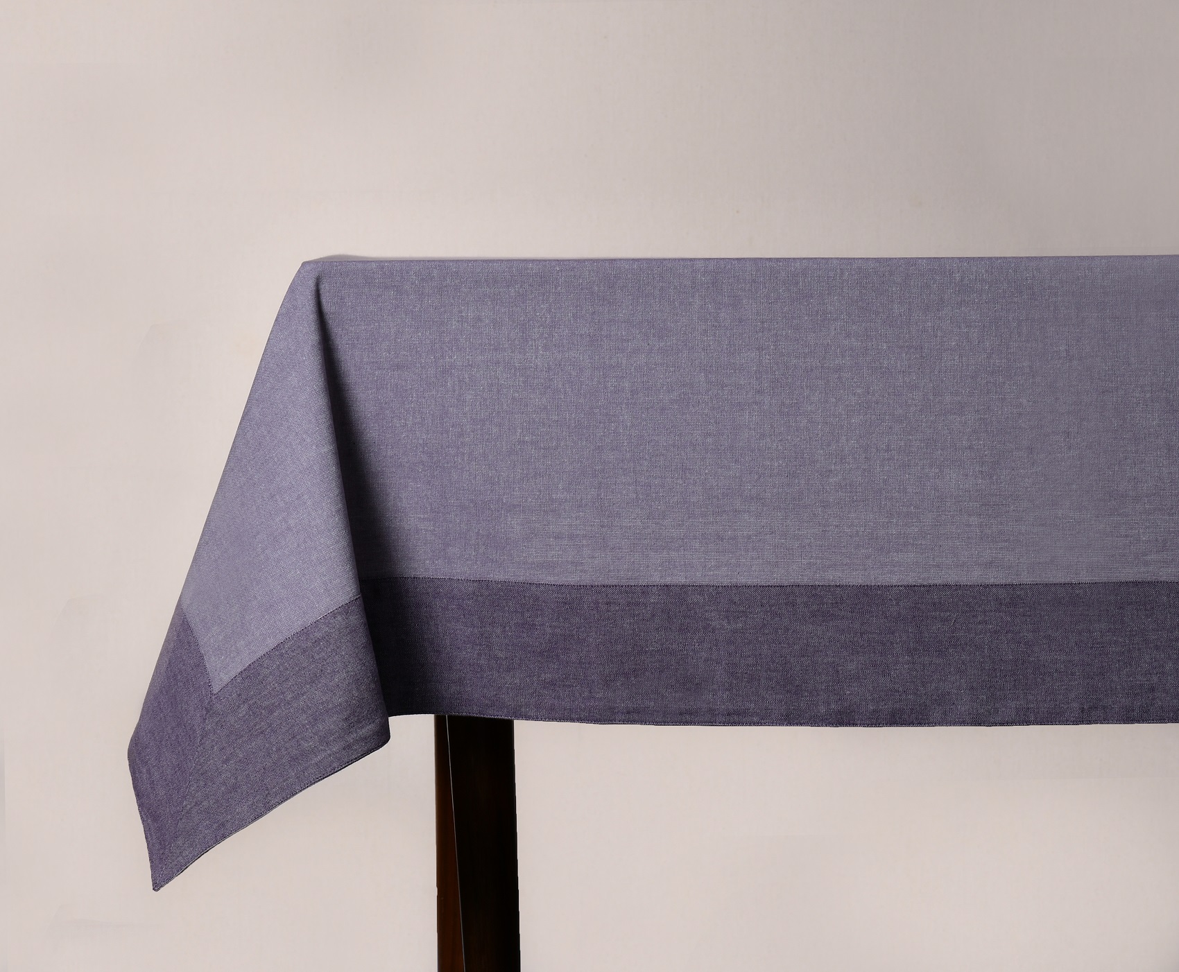 Table Cover – Purple with Violet Border Chambray Woven Cotton