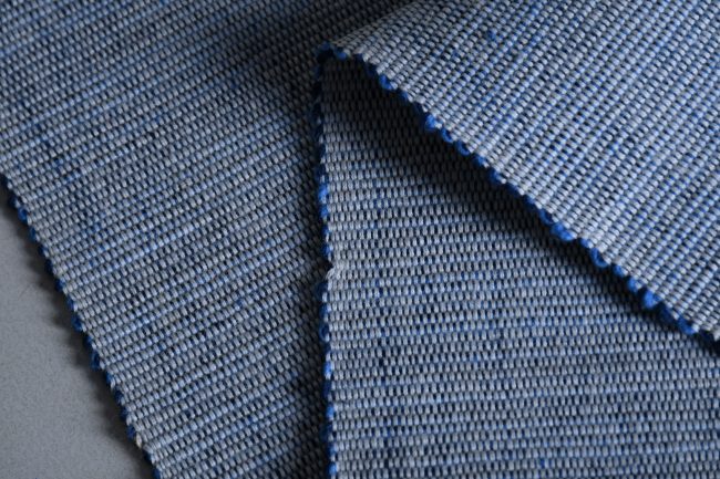 Table Runner - Grey-Blue Ribbed Cotton - Image 3