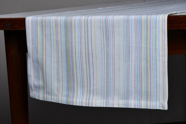 Table Runner - Multicolor Stripes Drill Woven Cotton