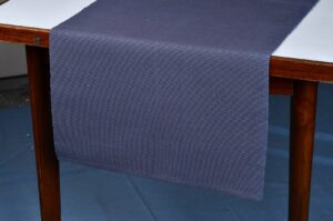 Table Runner – Grey Ribbed Cotton